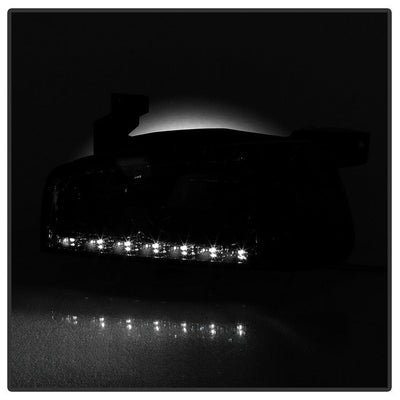 SPYDER Xtune Dodge Charger 06-10 1Pc LED Crystal Headlights Smoke HD-ON-DCH05-1PC-LED-SM 5017642