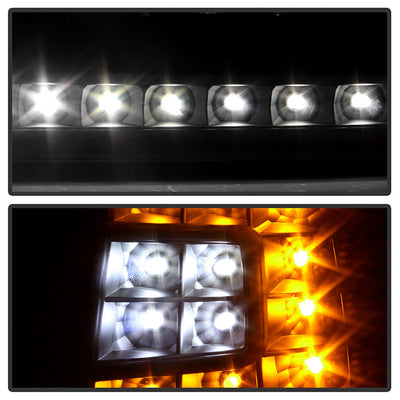 SPYDER Xtune Ford F150 97-03 Crystal Headlights w/ Clear LED Corners Black HD-ON-FF15097-LED-SET-BK 5014184