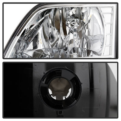 SPYDER Xtune Ford F150 97-03 Crystal Headlights w/ Clear LED Corners Chrome HD-ON-FF15097-LED-SET-C 5014191