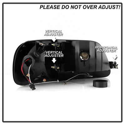 SPYDER Xtune Ford F150 97-03 Crystal Headlights w/ Clear LED Corners Smoke HD-ON-FF15097-LED-SET-SM 5014801