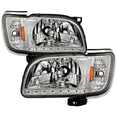 SPYDER Xtune Toyota Tacoma 01-04 1 Piece w/ Chrome Trim Corner Crystal Headlights HD-ON-TT01-1PC-LED-CC-C 5056368