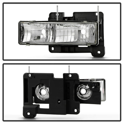 Spyder Chevy C/K Series 1500/2500 88-99/Chevy Tahoe 95-99Crystal Glass Headlights Chrm HD-YD-CCK88-C 5012388