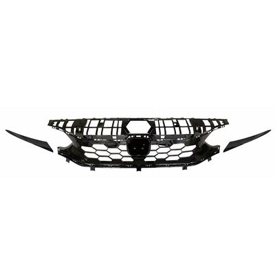 2022-2024 Civic Hatchback & SI OE Style Front Upper Grille Gloss Black