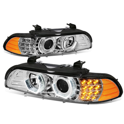 96-03 BMW E39 5-Series 3D Crystal Halo Projector LED Headlights
