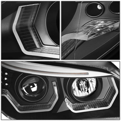 04-07 BMW 525I 530I 545I 550I 3D Halo Projector LED Headlights Black