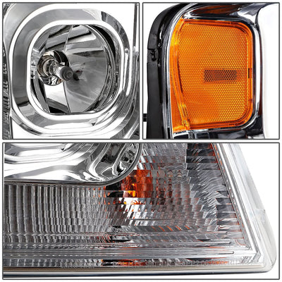 04-08 Ford F-150 / 06-08 Lincoln Mark LT 3D LED C-Bar Headlights Chrome