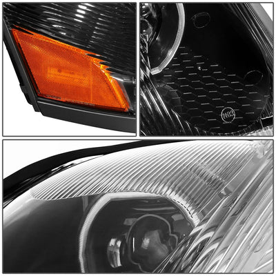 2004-2018 Volvo VN VNL LED Projector Headlights - Black Housing