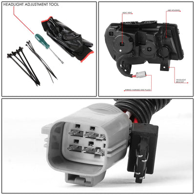 2014-2015 Chevrolet Camaro Full LED Headlights - Black