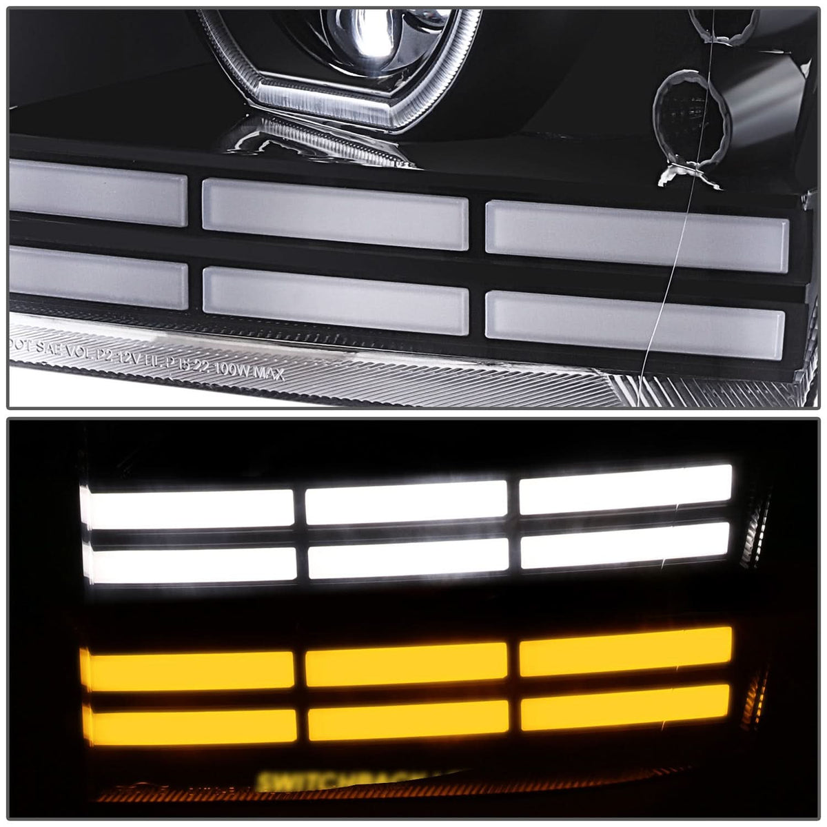 F250/350 Black Headlights