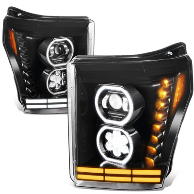 F250/350 Black Headlights