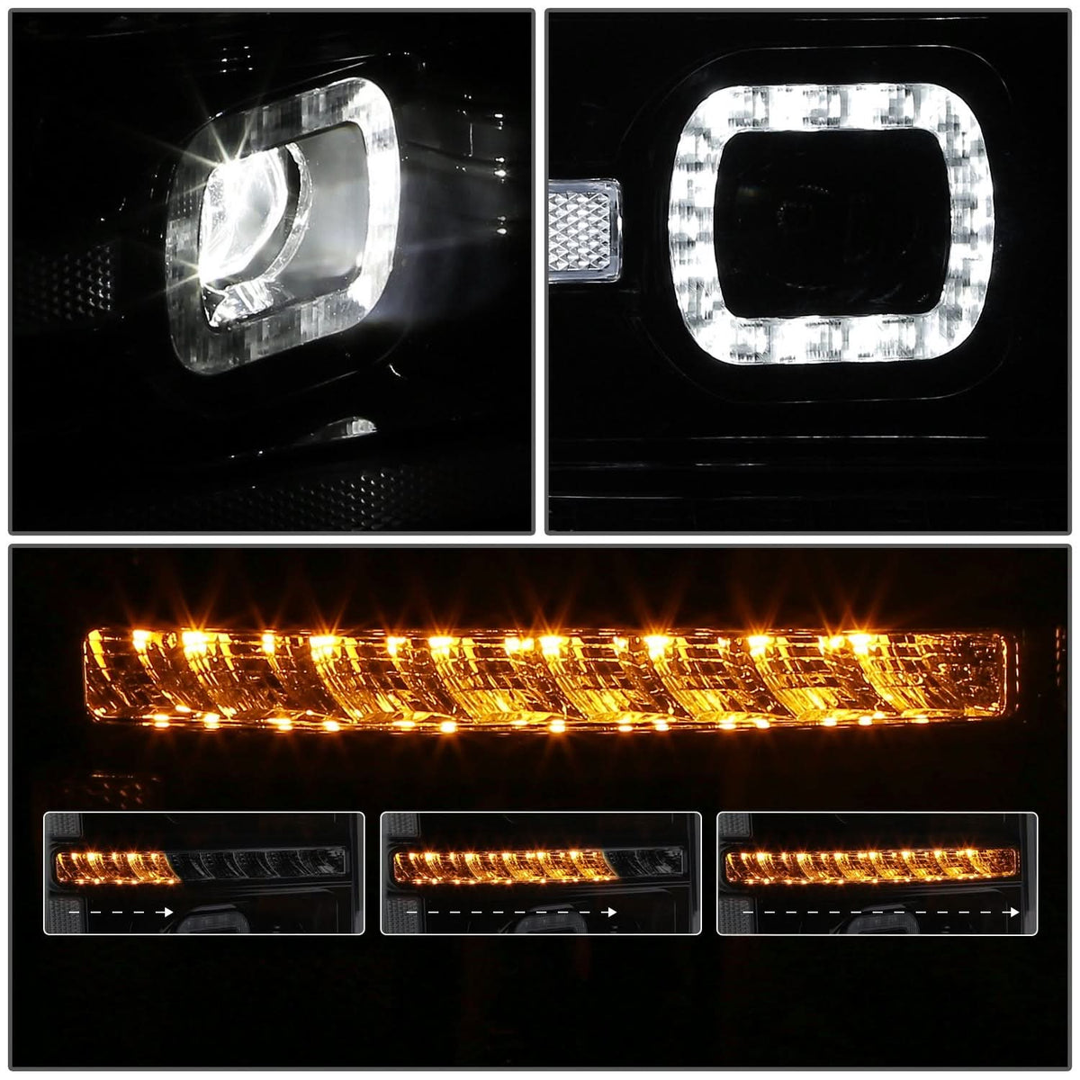 2011-2016 Ford F-250/F-350/F-450/F-550 Sequential LED Projector Headlights