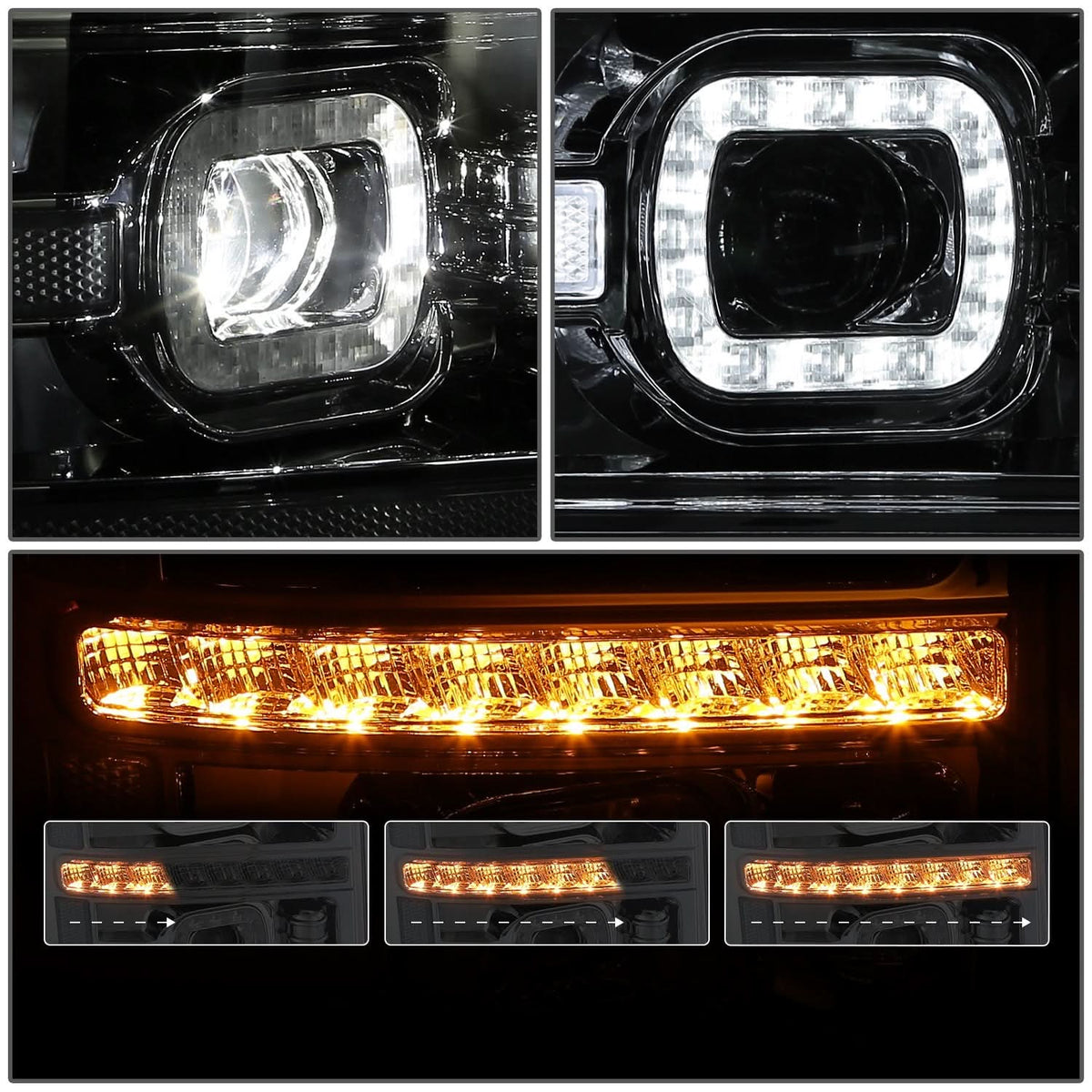 2011-2016 Ford F-250/F-350/F-450/F-550 Super Duty Sequential LED Headlights