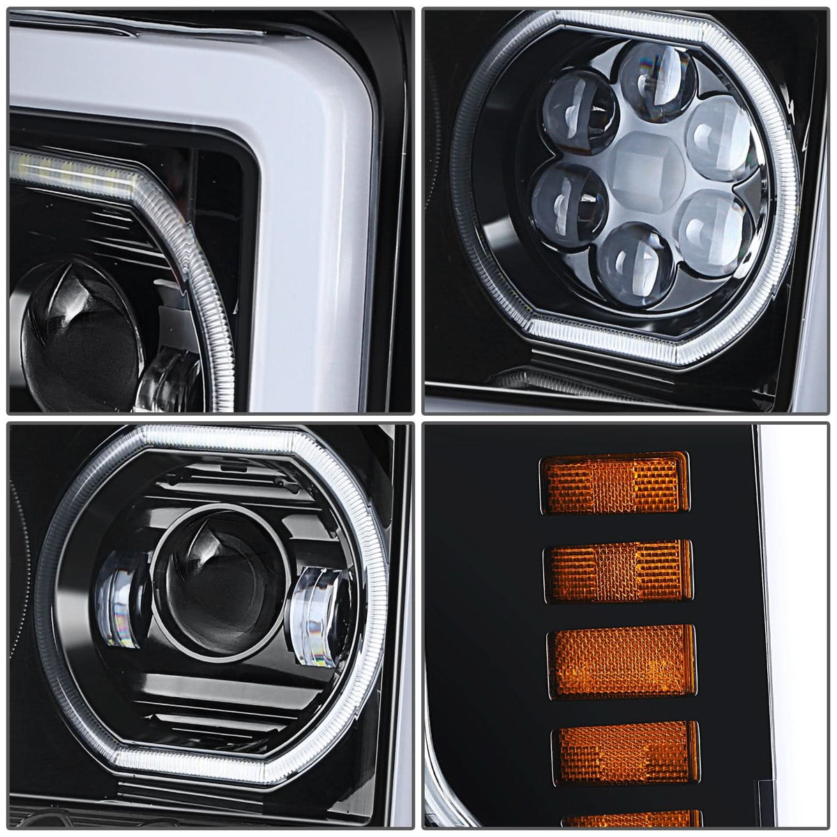 2017-2019 Ford F-250/F-350/F-450 Super Duty 3D Light Bar Headlights