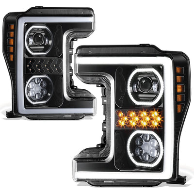 2017-2019 Ford F-250/F-350/F-450 Super Duty 3D Light Bar Headlights