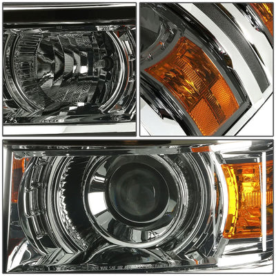 2014-2015 Chevrolet Silverado 1500 LED Projector Headlights - Smoke