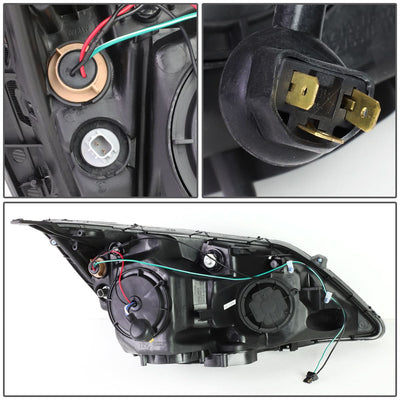 07-11 Honda CR-V Projector Headlights - Black Housing Clear Corner