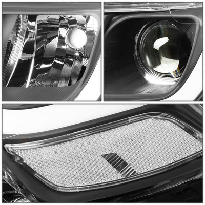 14-16 Jeep Grand Cherokee Projector Headlights Black Housing Clear