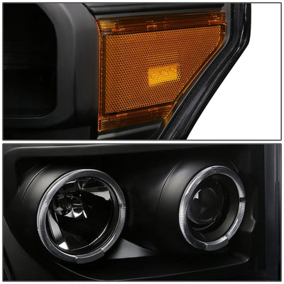 11-16 Ford F-250 F-350 F-450 F-550 Super Duty LED Halo Projector Headlights