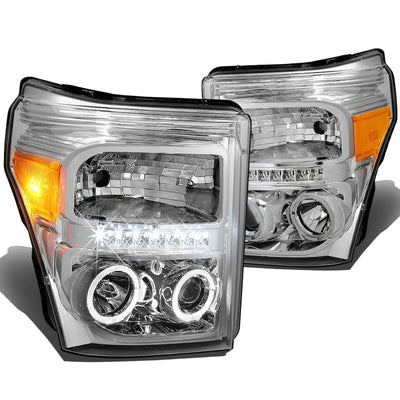 2011-2016 Ford F-250 F-350 F-450 F-550 LED Halo Projector Headlights