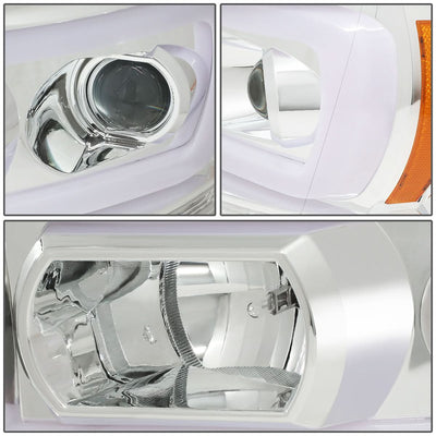 06-09 Dodge Ram LED DRL Projector Headlights Chrome Housing