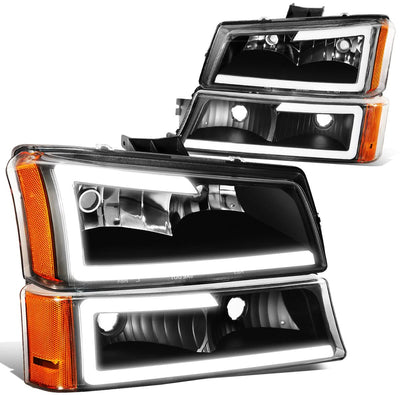 03-07 Chevrolet Silverado / 03-06 Avalanche LED DRL Headlights Black