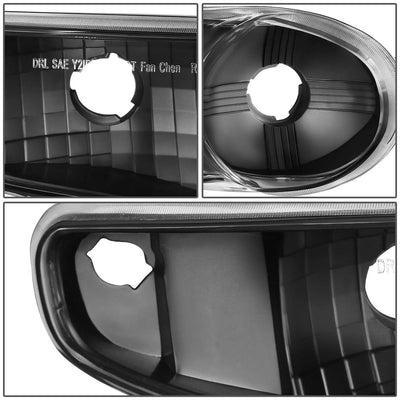01-07 GMC Sierra/Yukon LED DRL Headlights 4PC Black Housing