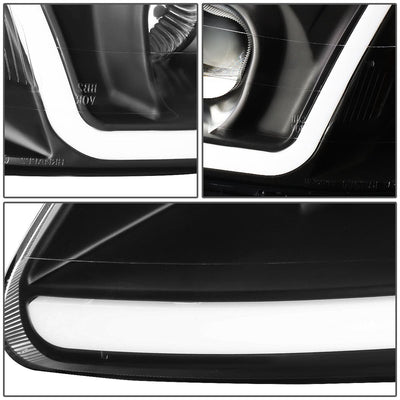 99-00 Honda Civic LED DRL Projector Headlights Black Housing