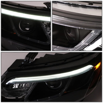 2014-2015 Kia Sorento LED DRL Headlights - Black Housing