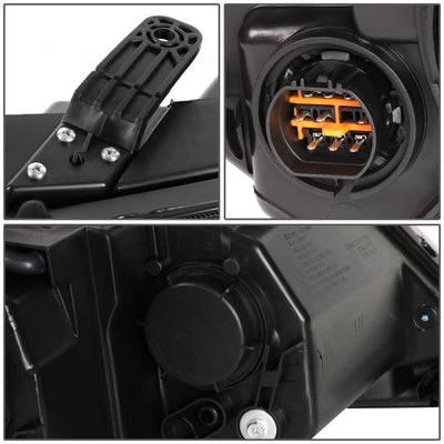 2014-2015 Kia Sorento LED DRL Headlights - Black Housing Clear Corner