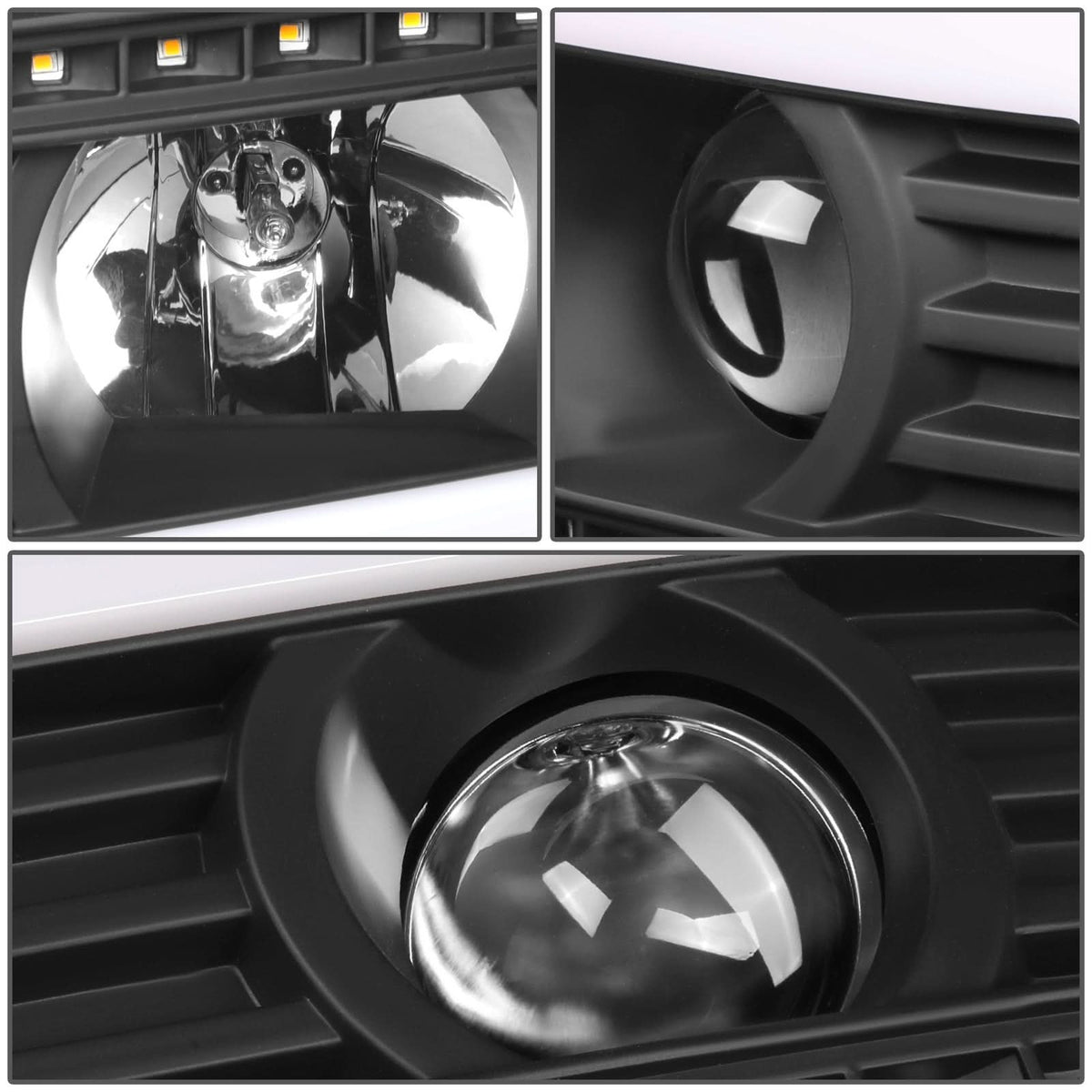 2007-2014 GMC Sierra C-Bar LED DRL Sequential Headlights Black