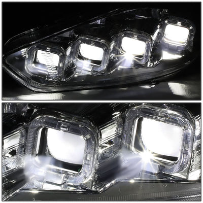 2015-2018 Ford Focus Sequential Halo Projector Headlights Chrome
