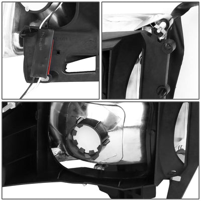 94-02 Dodge Ram LED DRL Headlights Chrome Housing Clear Corner