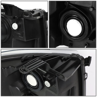2007-2014 Chevrolet Silverado LED Reflector Headlights - Black/Clear/Smoke