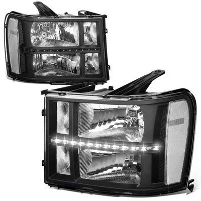 07-13 GMC Sierra 1500 / 07-14 Sierra 2500 3500 LED DRL Headlights