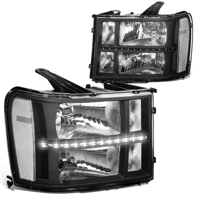 07-13 GMC Sierra 1500 / 07-14 Sierra 2500 3500 LED DRL Headlights