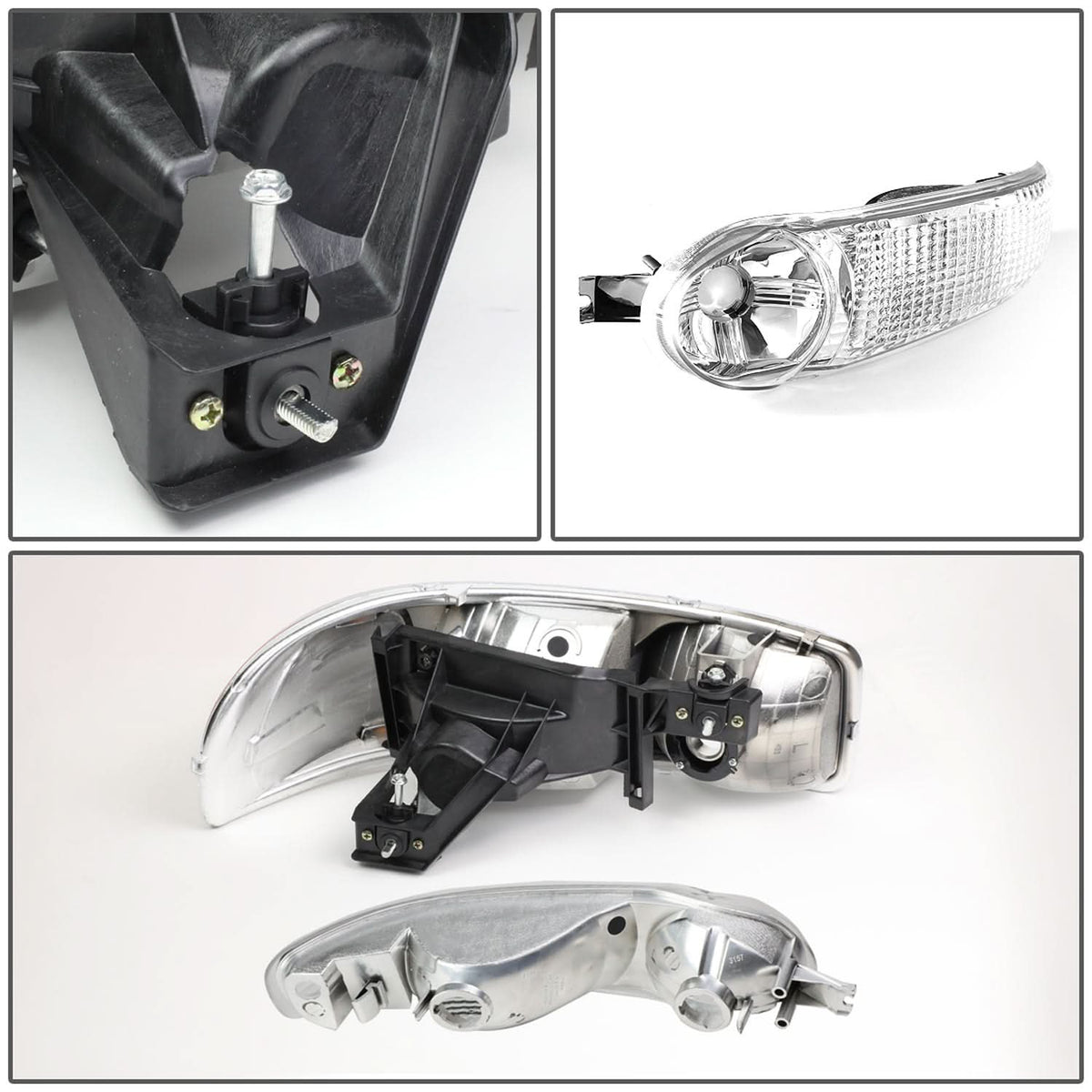 01-07 GMC Sierra/Yukon Denali OEM Style Chrome Headlights 4PC Kit