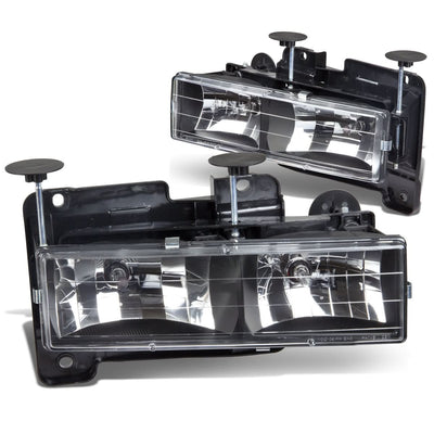 88-98 Chevrolet C10 Black Housing Headlights 2PC 9005/9006