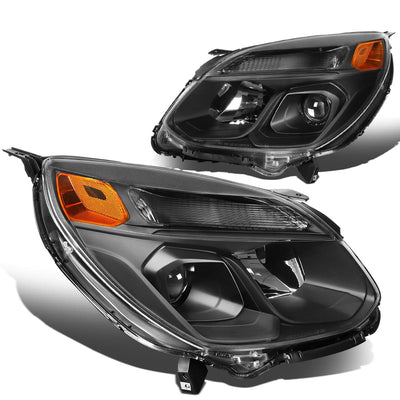 16-17 Chevrolet Equinox Projector Headlights - Black Housing Amber Corner