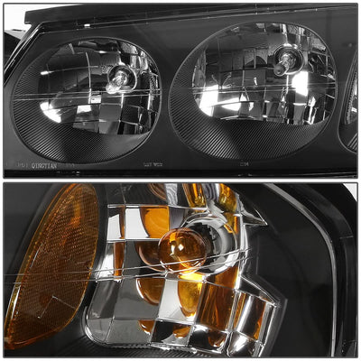 2000-2005 Chevrolet Impala Black Housing Headlights w/ Amber Corner