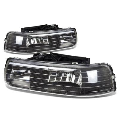 99-06 Chevrolet Silverado Suburban Tahoe Black Housing Headlights