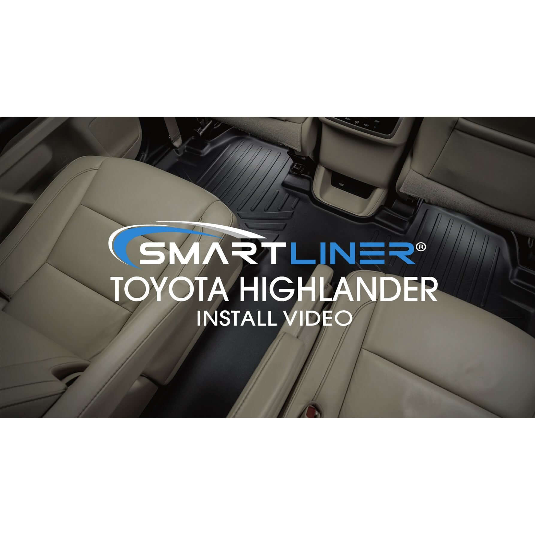 SMARTLINER Custom Fit Floor Liners For 2014-2019 Toyota Highlander with 2nd Row Bench Seat