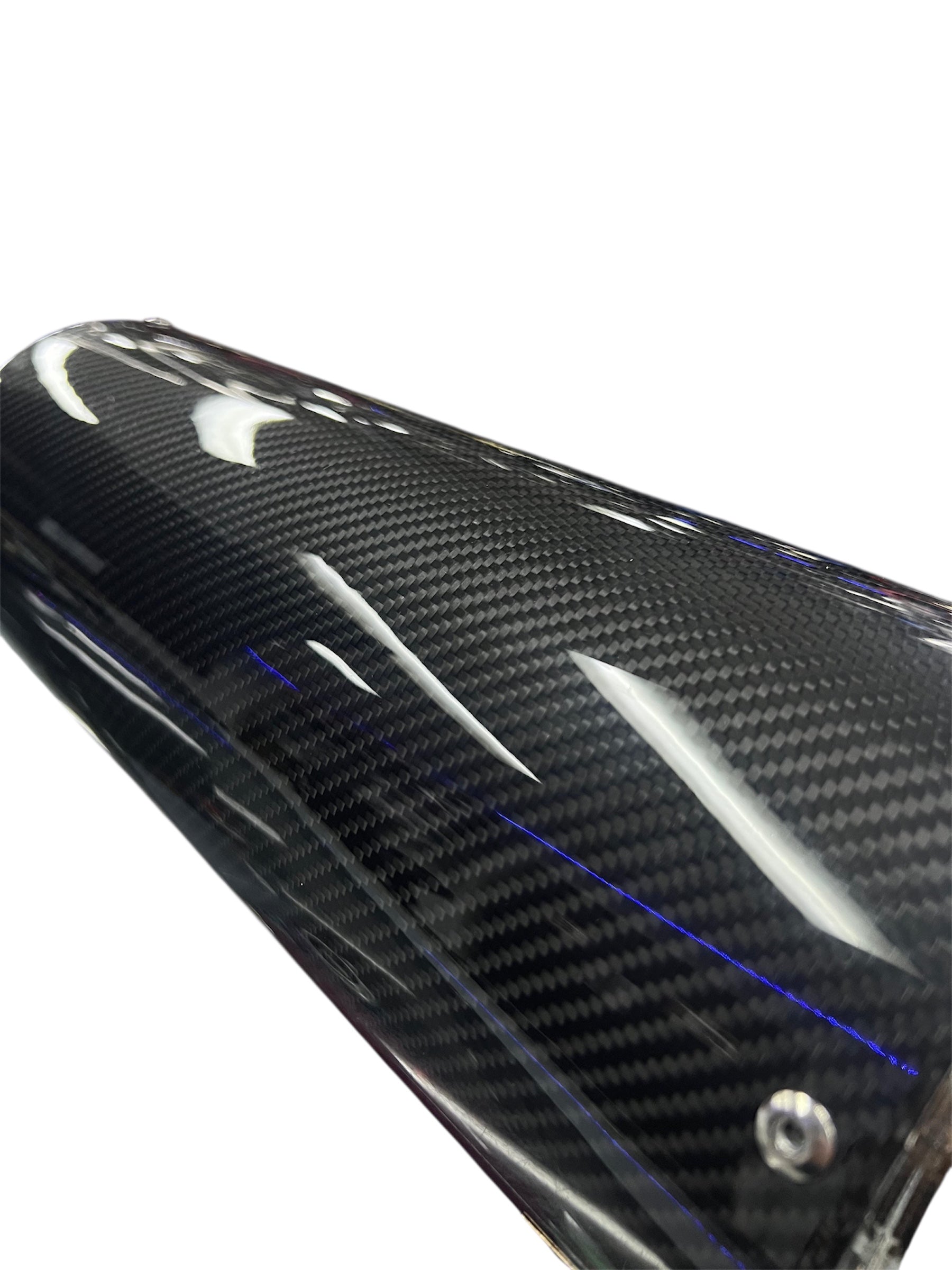 SPDZ1 Carbon Series Performance Muffler – 3” Inlet / 4.5” Burnt Tip (No-Weld Design)