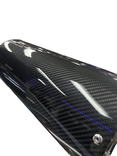SPDZ1 Carbon Series Performance Muffler – 3” Inlet / 4.5” Burnt Tip (No-Weld Design)