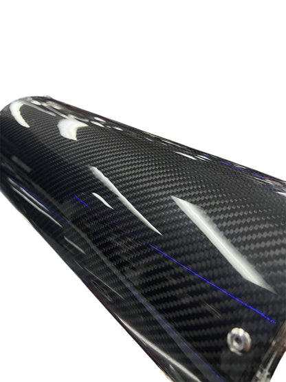 SPDZ1 Carbon Series Performance Muffler – 3” Inlet / 4.5” Burnt Tip (No-Weld Design)