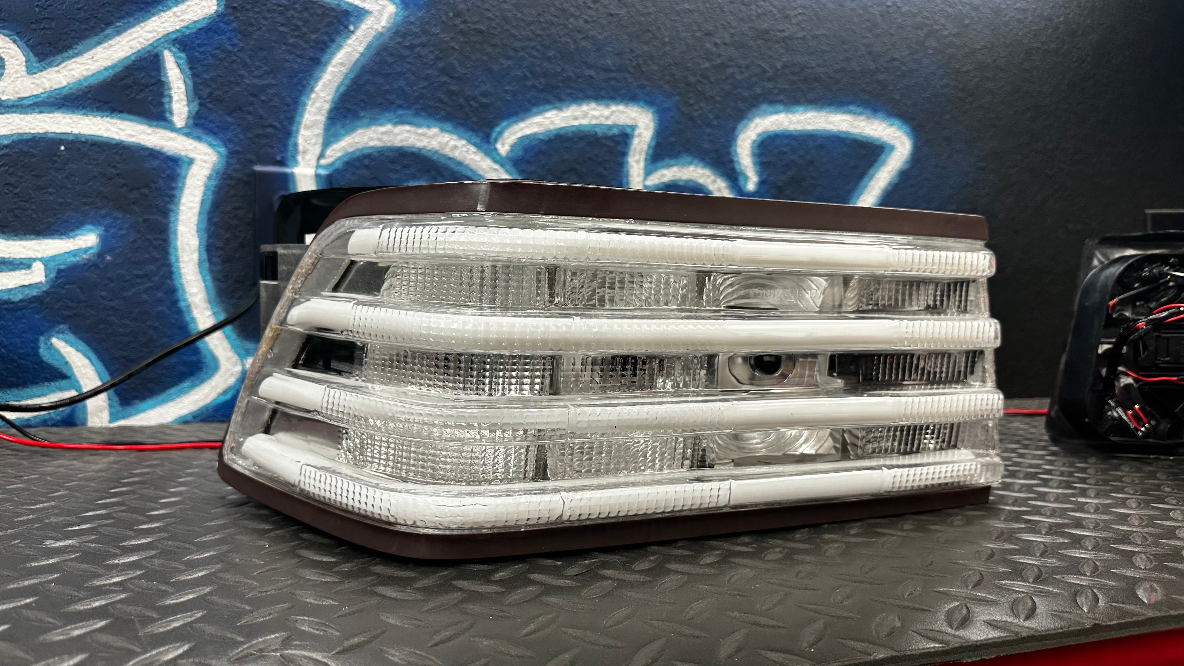 NTXGlow Clear LED Tail Lights (1990-1998 Mercedes Benz R129)