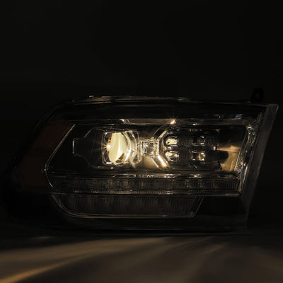 AlphaRex 09-18 Ram Truck LUXX-Series (5th Gen 2500 Style) LED Projector Headlights Alpha-Black