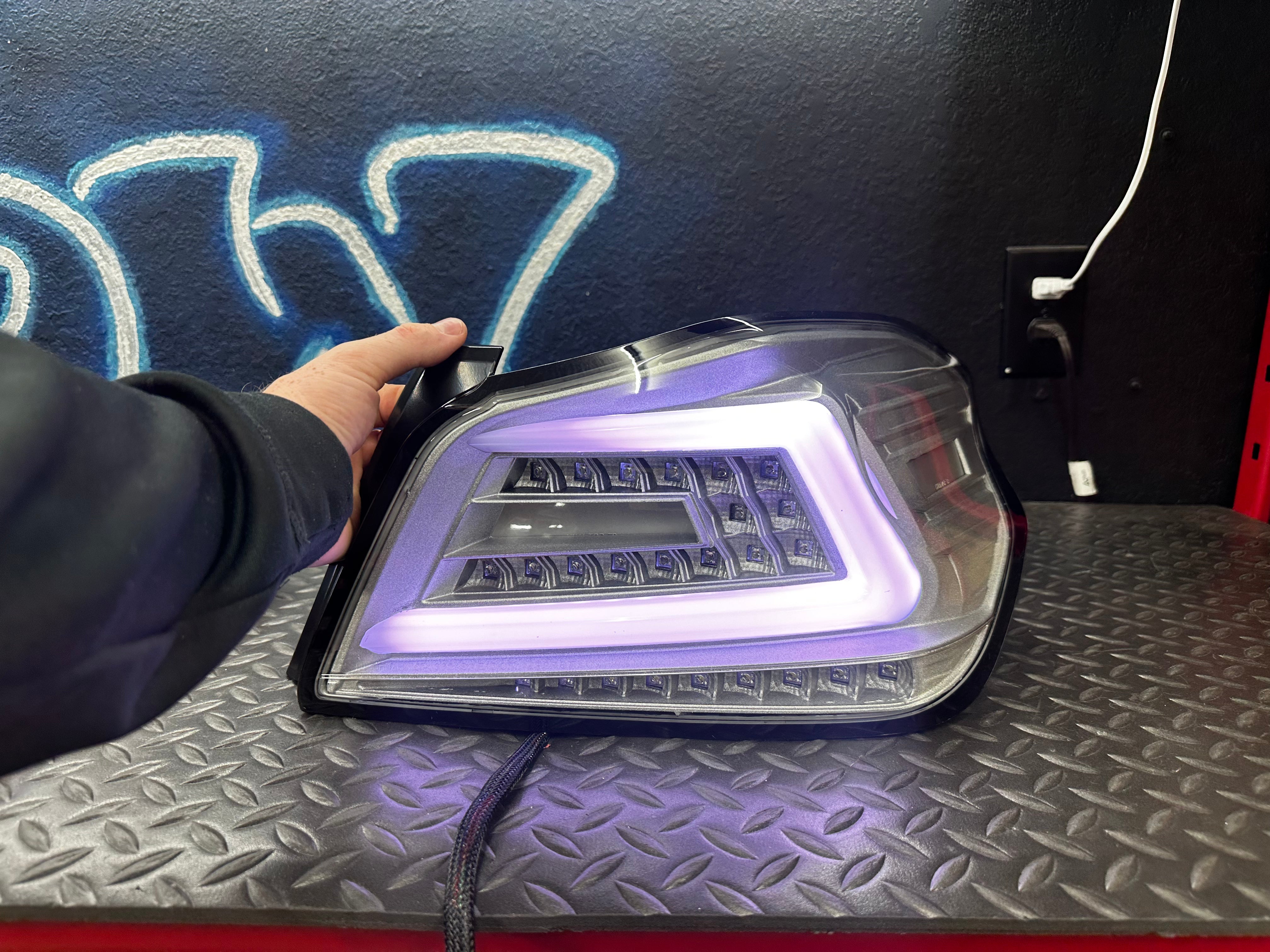 NTXGlow Clear Color Shifting Spec D Tail Lights (2015-2021 Subaru WRX)