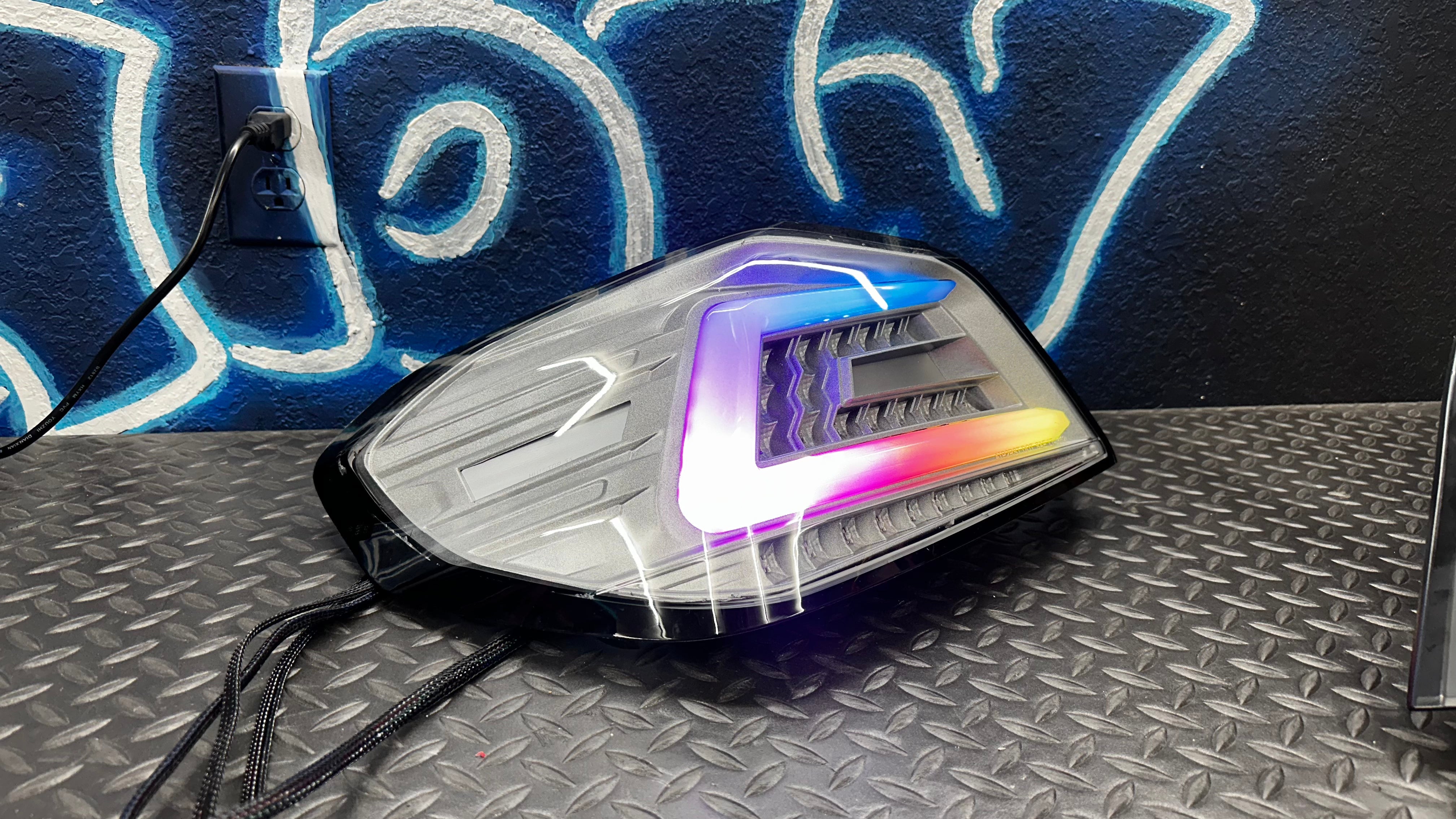 NTXGlow Clear Color Shifting Spec D Tail Lights (2015-2021 Subaru WRX)