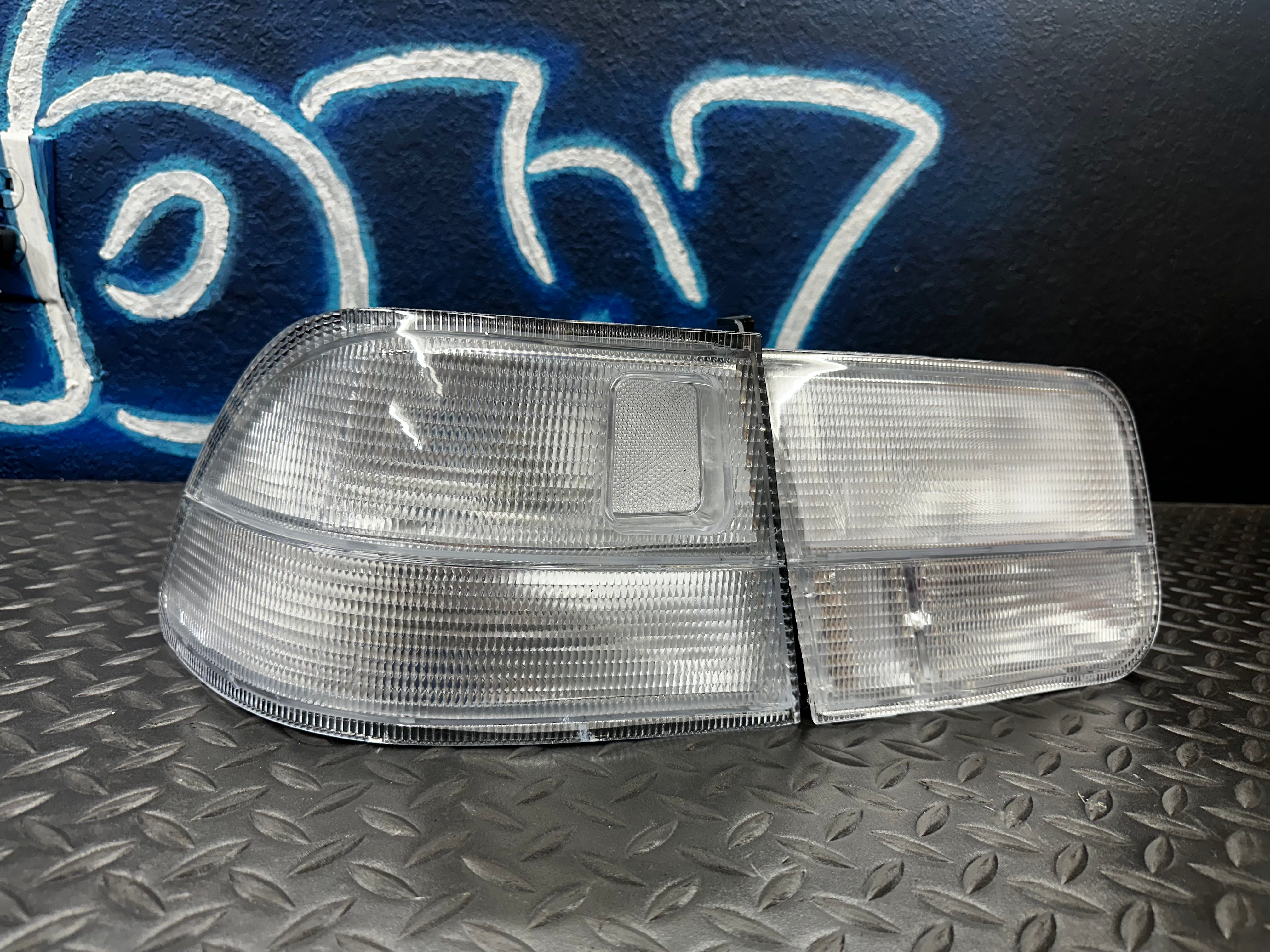 1996-2000 Honda Civic 2d Coupe Ek Jdm Clear 4pcs Rear Tail Light