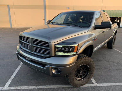 AlphaRex 06-08 Dodge Ram PRO-Series Halogen Projector Headlights Chrome